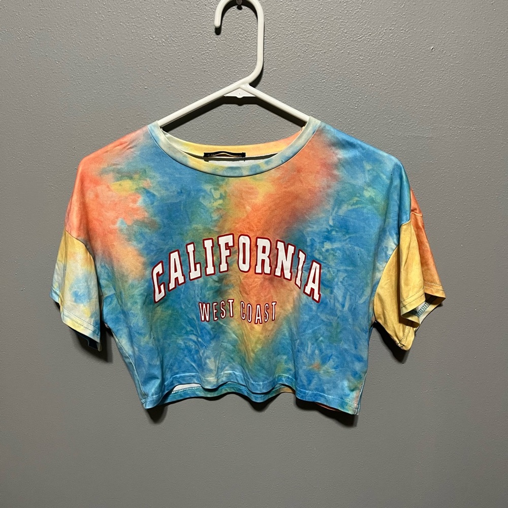 NWOT Tye Dye Shein Cropped Tee Shirt